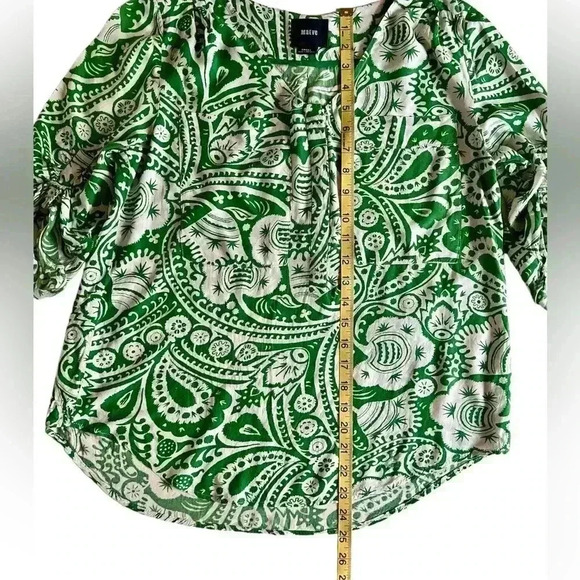 MAEVE tunic size small cream and cream paisley design - Picture 6 of 8